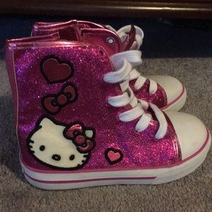 pink glitter hi-tops